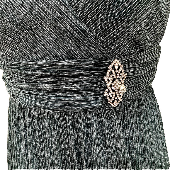 R&M RIchards Formal Dress Empire Waist Halter Gown sz 6 Style 9579 Blue Prom NWT - Picture 3 of 12